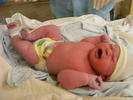 Baby's first diaper