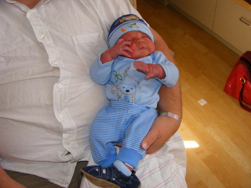 Dressed up for the hospital photographer