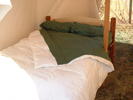 The bed made up