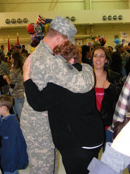 Mark huggin' his mom (Julie)
