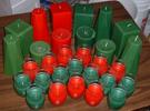 Candles I made for Barony of Atenveldt Yule
