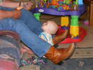Can I play with your boots Grandpa?