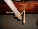 Tighten rope & hold it with the peg