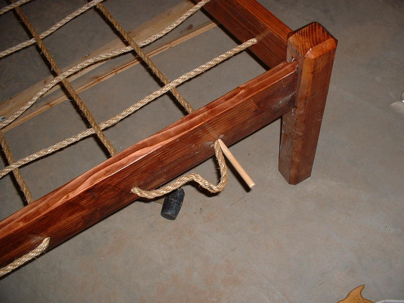 The peg will hold the tension in the rope