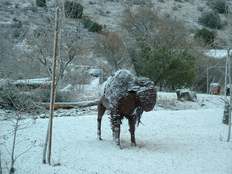 One of the statues on the grounds.